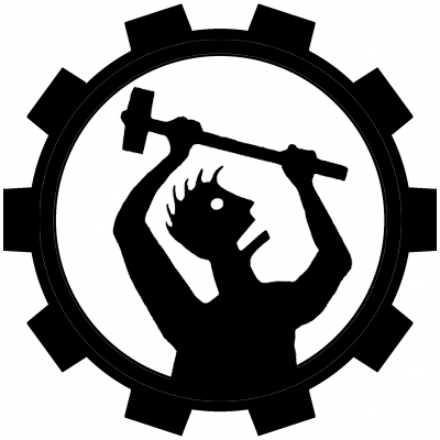 Symbol depicting man vs machine